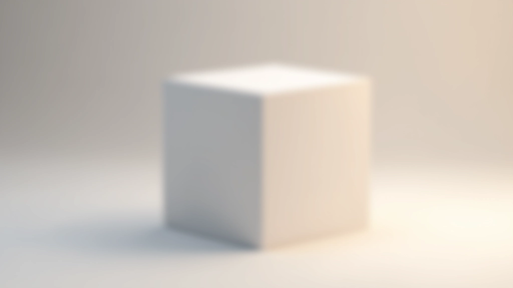 Render 3D de cubo modelado en Blender con iluminación profesional y sombras realistas